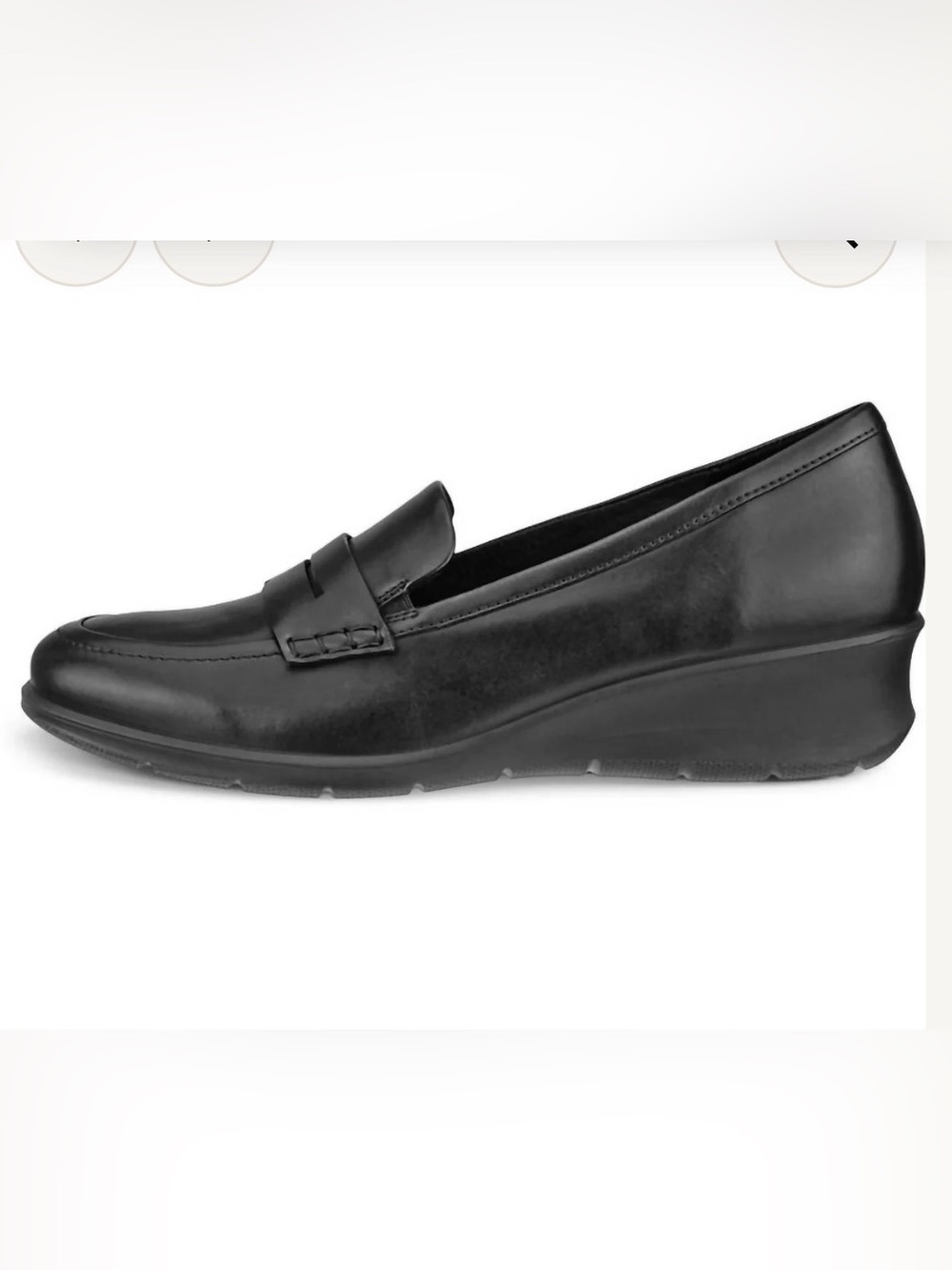 ECCO Felicia black leather penny loafers Size 39 (8/8.5)